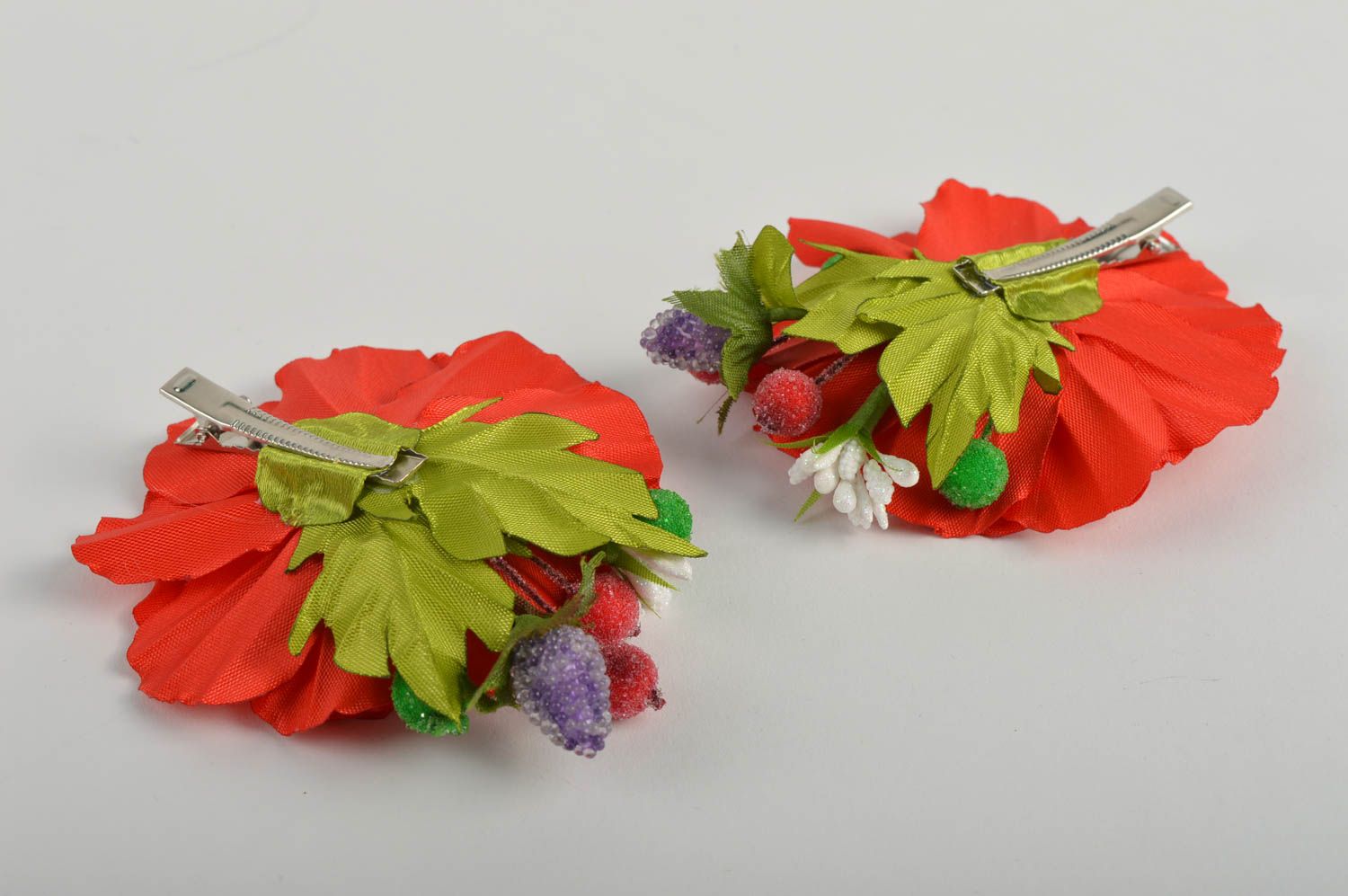 Stylish handmade textile barrette hair clip 2 pieces hair ornaments for kids photo 4