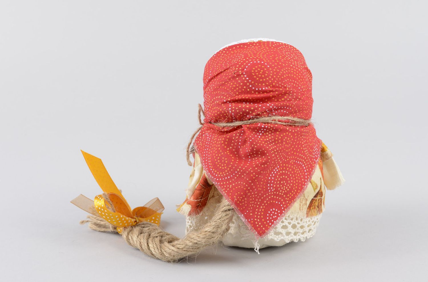 Muñeca de trapo hecha a mano con pañuelo decoración de hogar regalo original foto 4