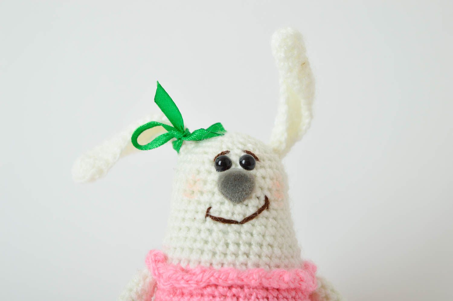 Bunny toy handmade crocheted toy for children stuffed toys hand-crocheted toys photo 3