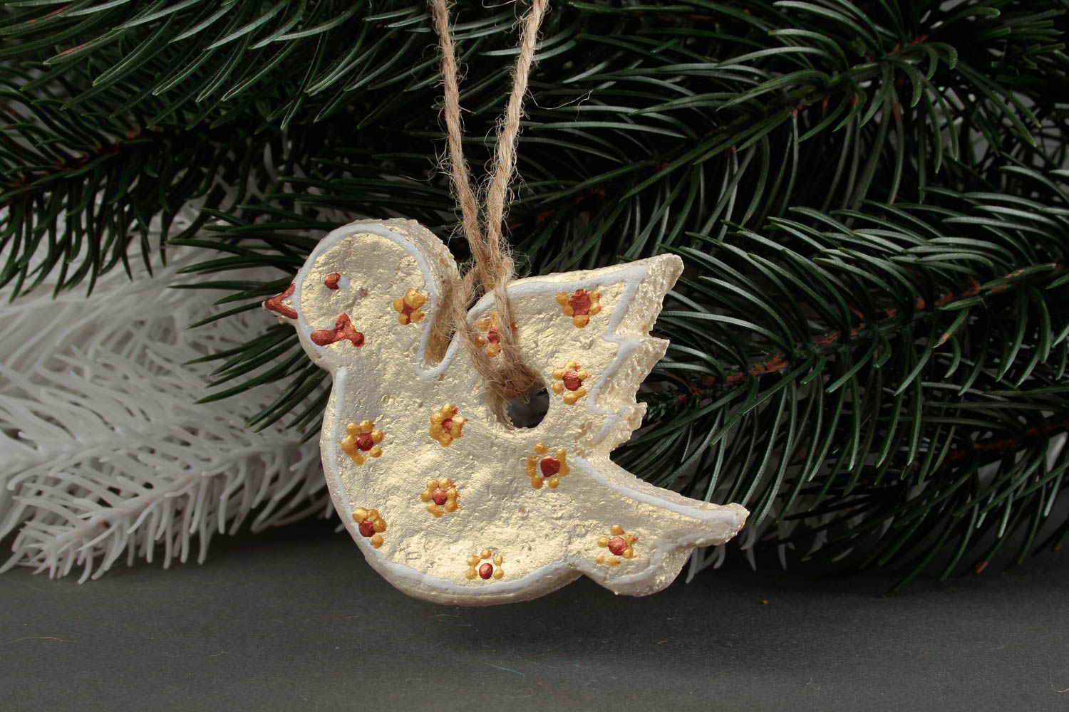 Christmas tree pendant home decor handmade toy bird decorative use only photo 1