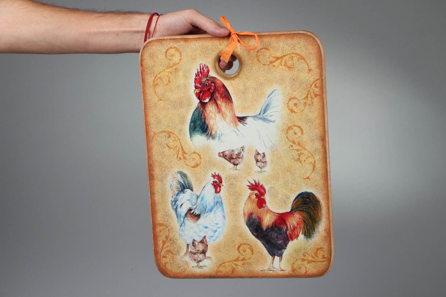 Decorative Chopping Board Poultry Yard photo 5