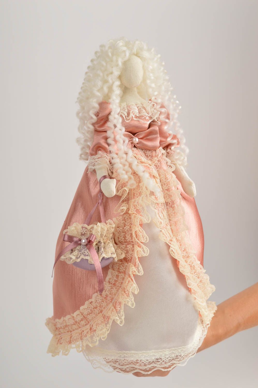 Авторская кукла ручной работы мягкая игрушка кукла из ткани симпатичная фото 2