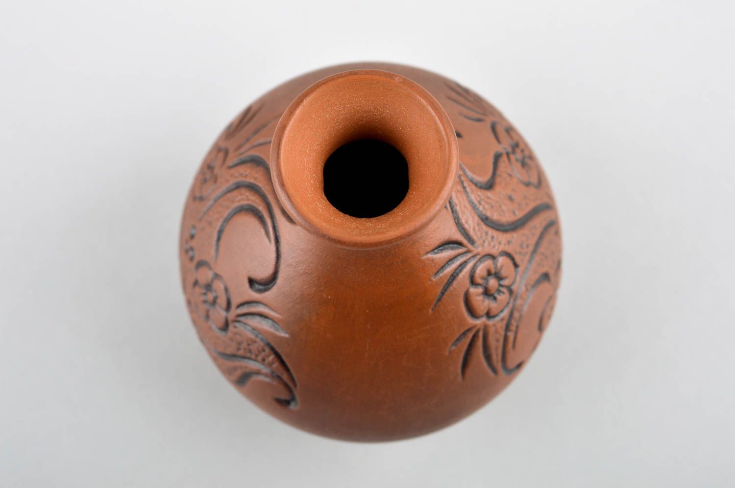Jarro de cerámica hecho a mano decoración de cocina de barro elemento decorativo foto 4