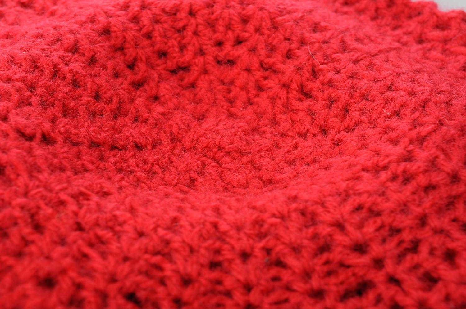 Béret tricoté rouge photo 5