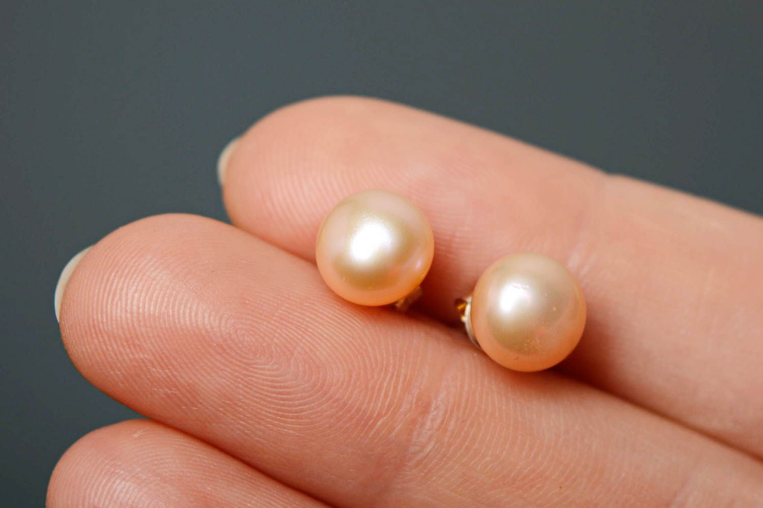 Boucles d'oreilles en argent avec perles faites main originales design photo 4