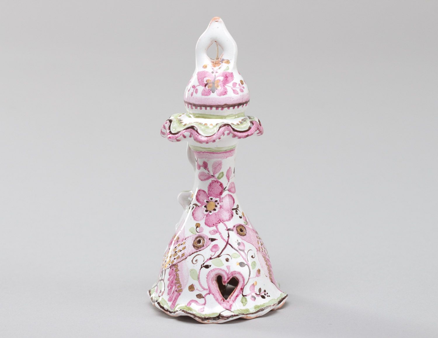 Handmade thin decorative enamel ceramic bell  photo 2