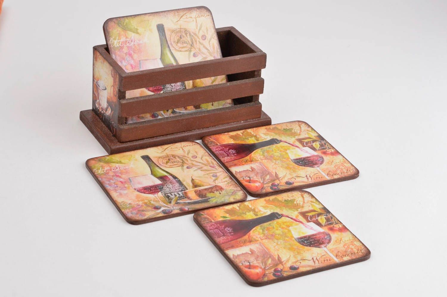 4 posavasos originales artesanales accesorios de cocina protectores para mesa foto 4