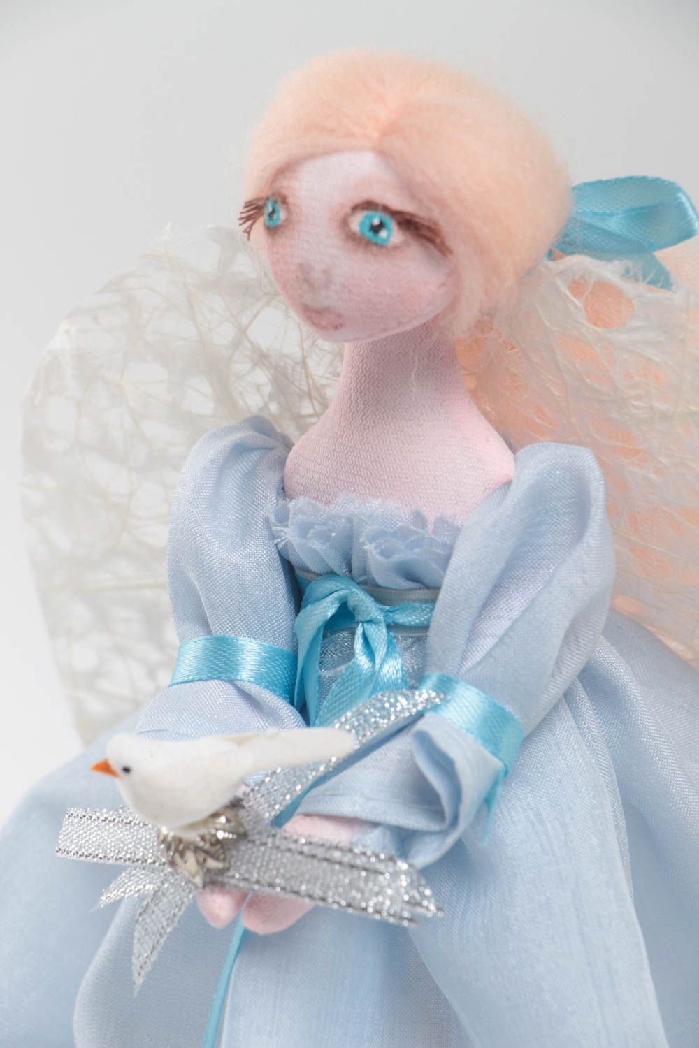 Designer textile doll handmade beautiful angel cute soft toy interior decor photo 3