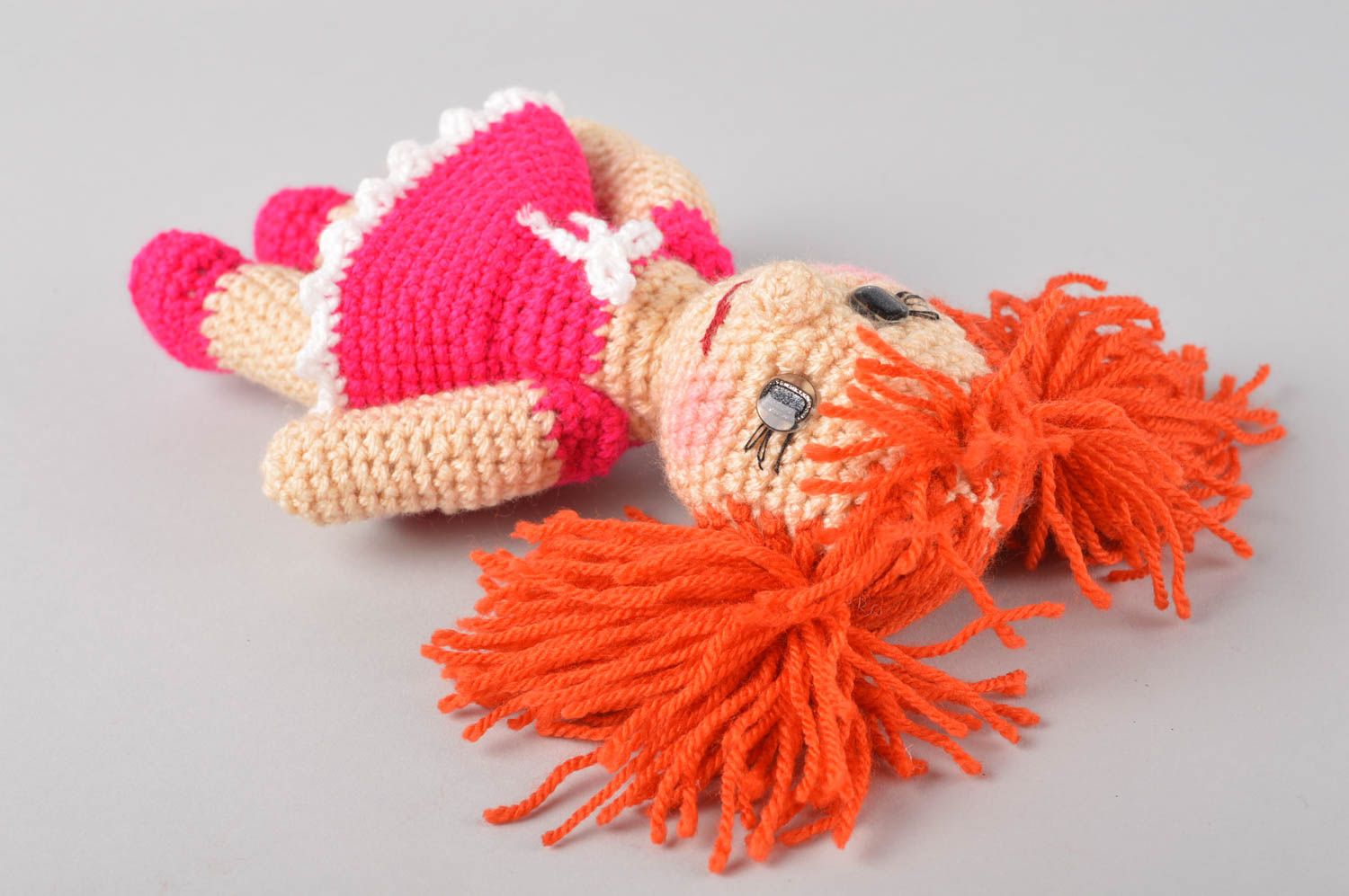 Handmade Kleinkinder Spielzeug Puppe Stoff Tier weiches Kuscheltier klein bunt foto 5