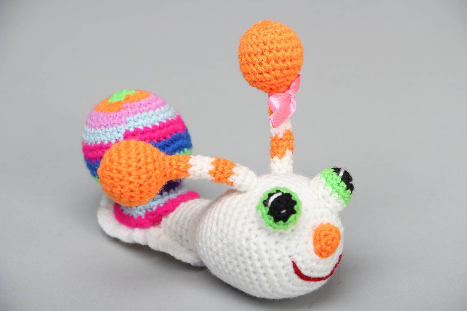 Peluche tricotée Escargot faite main photo 1