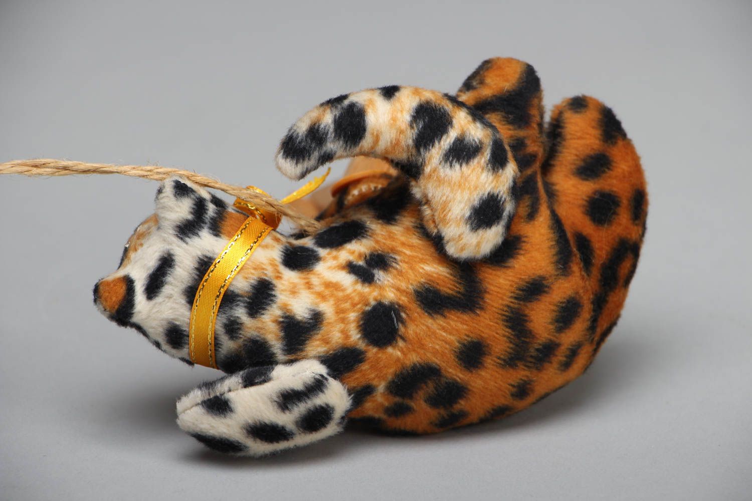 Плюшевая игрушка ручной работы Кот леопард фото 3