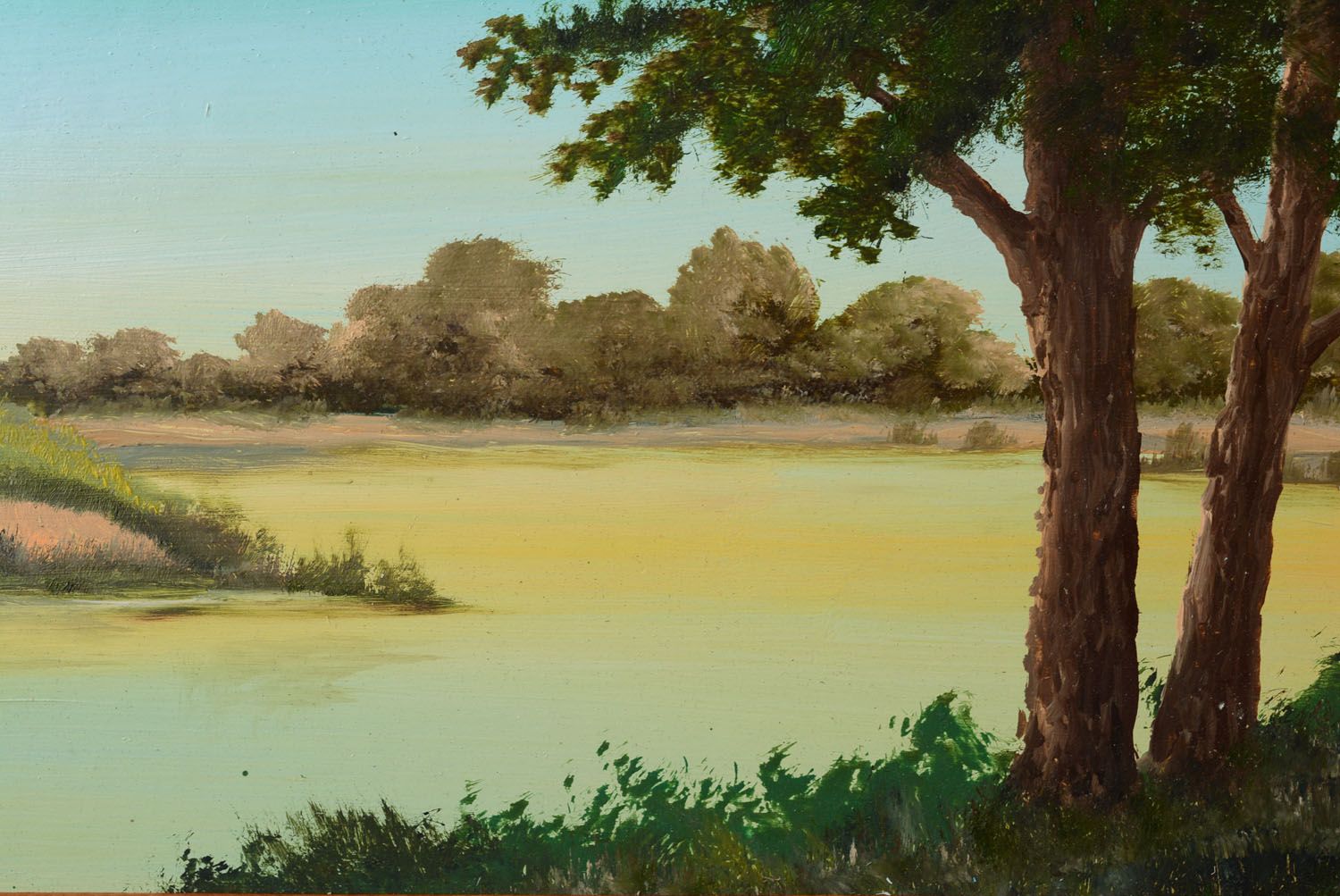 Moderne Gemälde in Öl Linkes Ufer foto 2