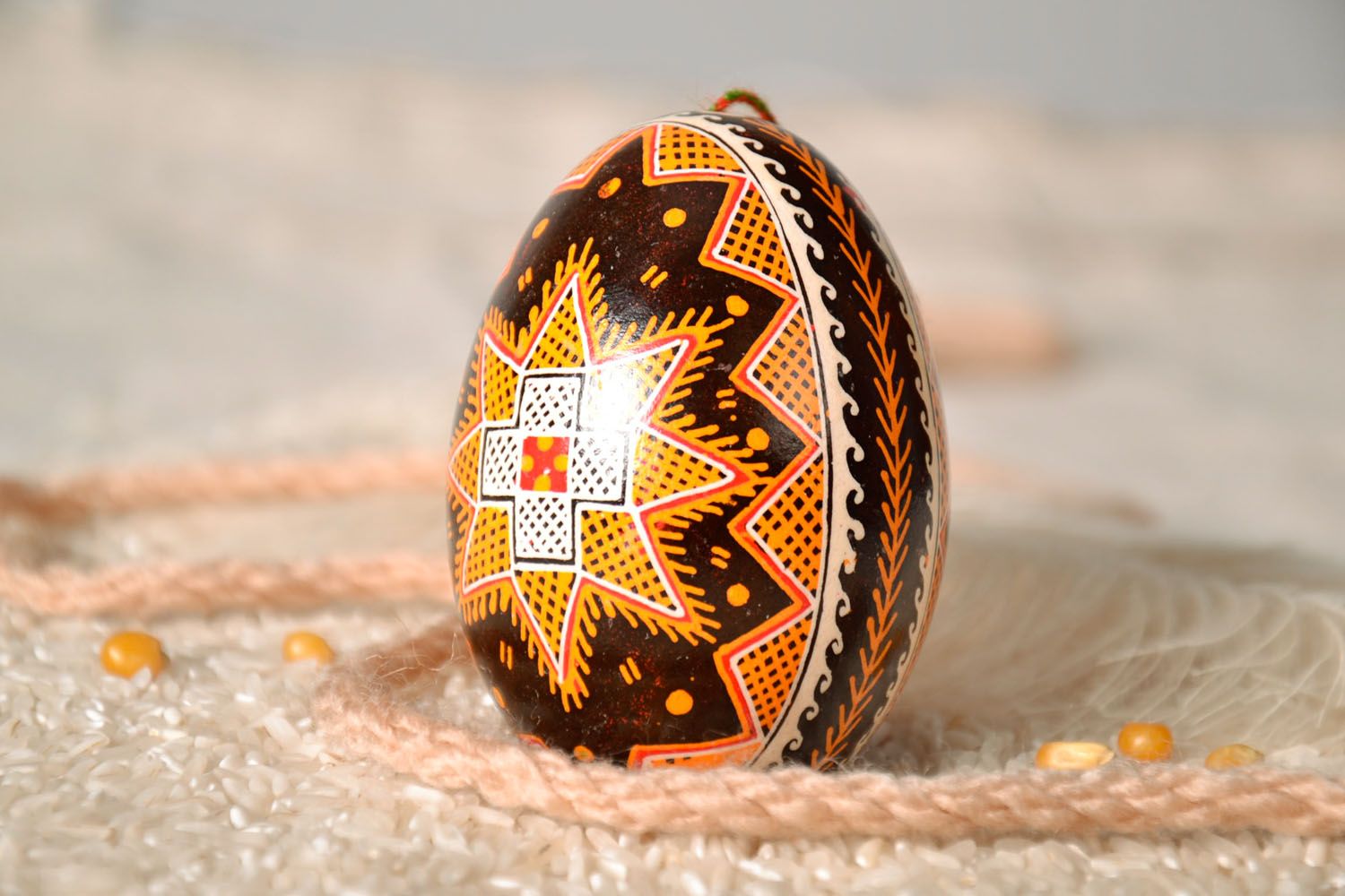 Interior pendant in the shape of painted egg photo 1