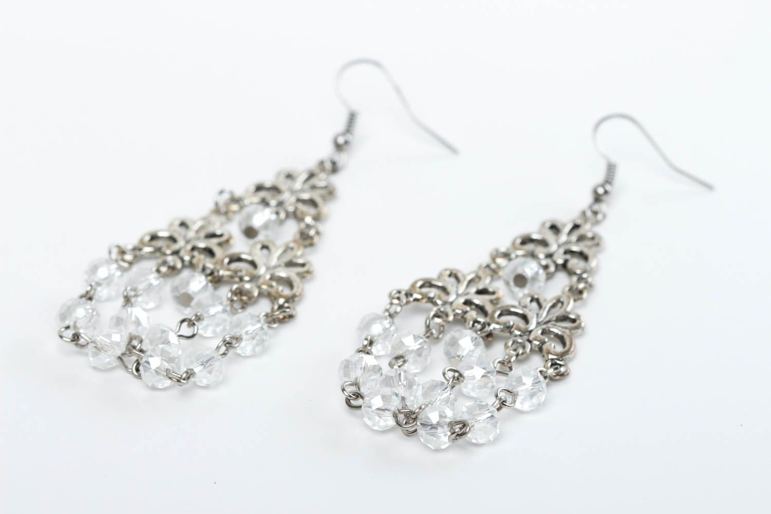 Handmade earrings crystal jewelry designer accessories stylish earrings photo 3