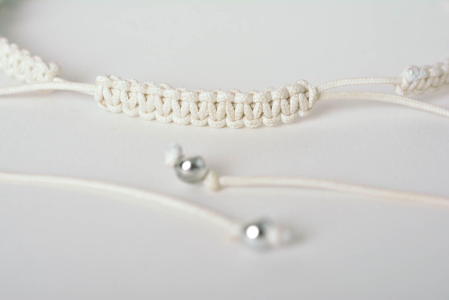 Spike necklace handmade necklace macrame necklace handmade thread jewelry  photo 4
