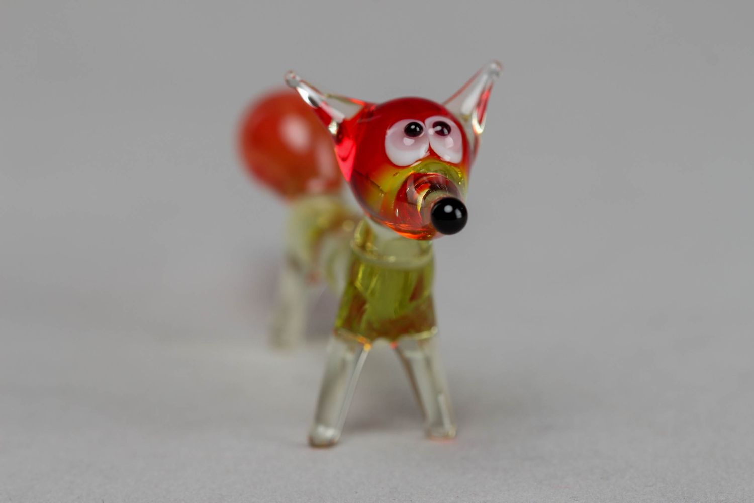 Figura de zorro de vidrio en miniatura  foto 3
