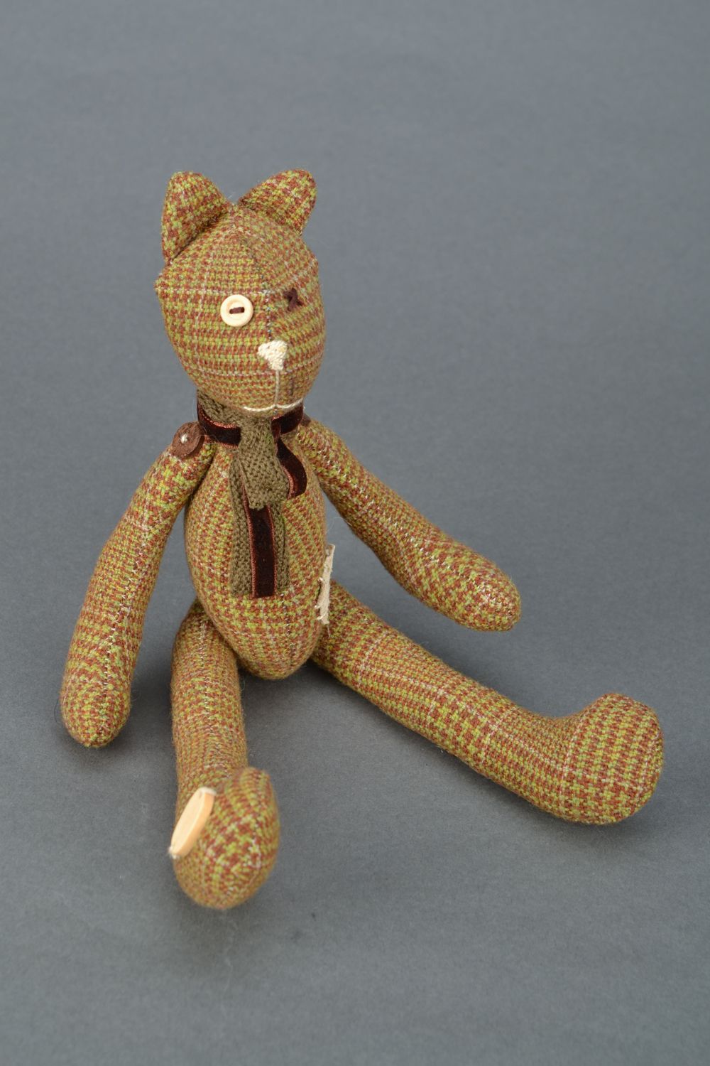 Handmade tweed soft toy Bear  photo 1