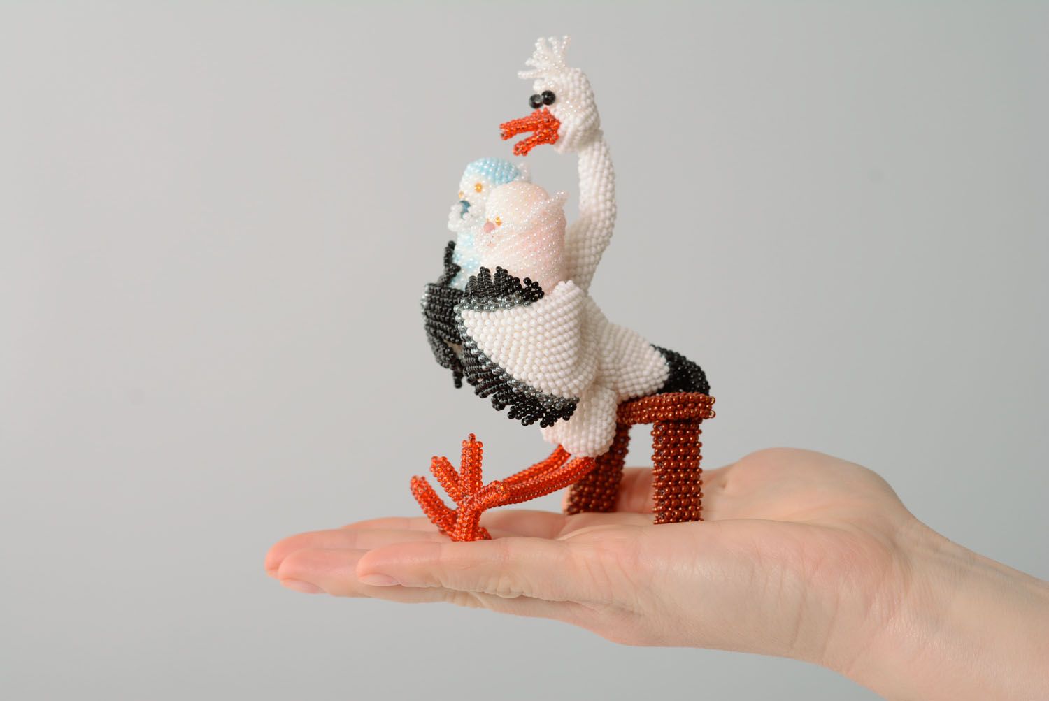 Beaded figurine Stork  photo 5