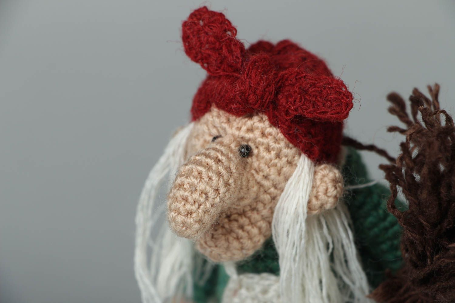 Poupée tricotée sorcière originale faite main jouet pratique pour enfant photo 2