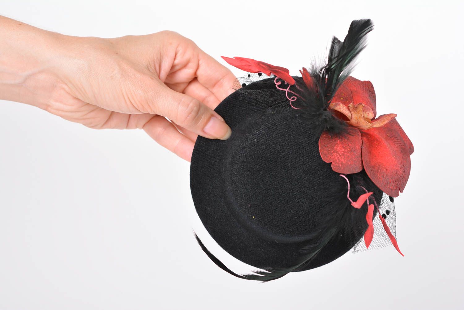 Gancho artesanal con forma de sombrero regalo original accesorio para el cabello foto 3