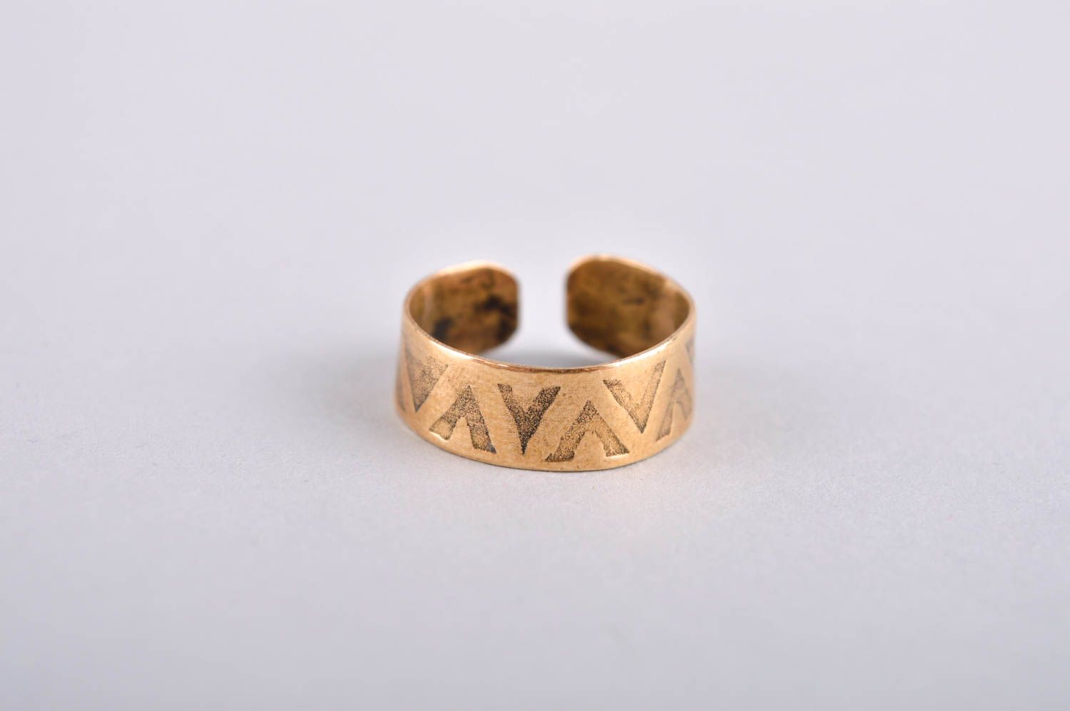 Кольцо ручной работы кольцо из мельхиора стильное металлическое украшение фото 2