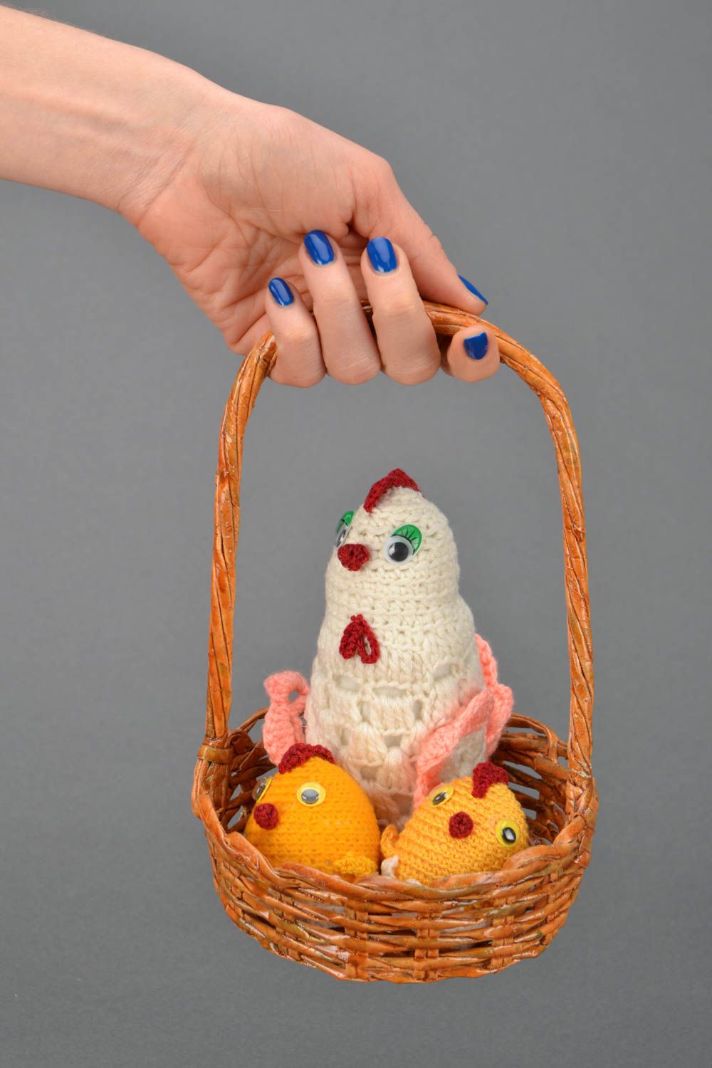 Easter decorations Crochet Chickens photo 2