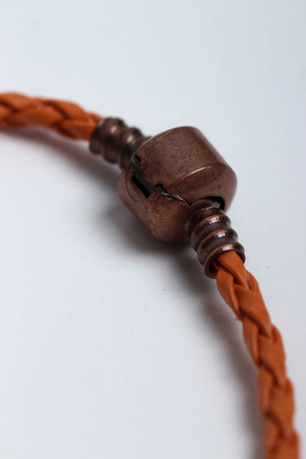 Pulsera artesanal de cordón naranja bisutería de moda elegante regalo original foto 4