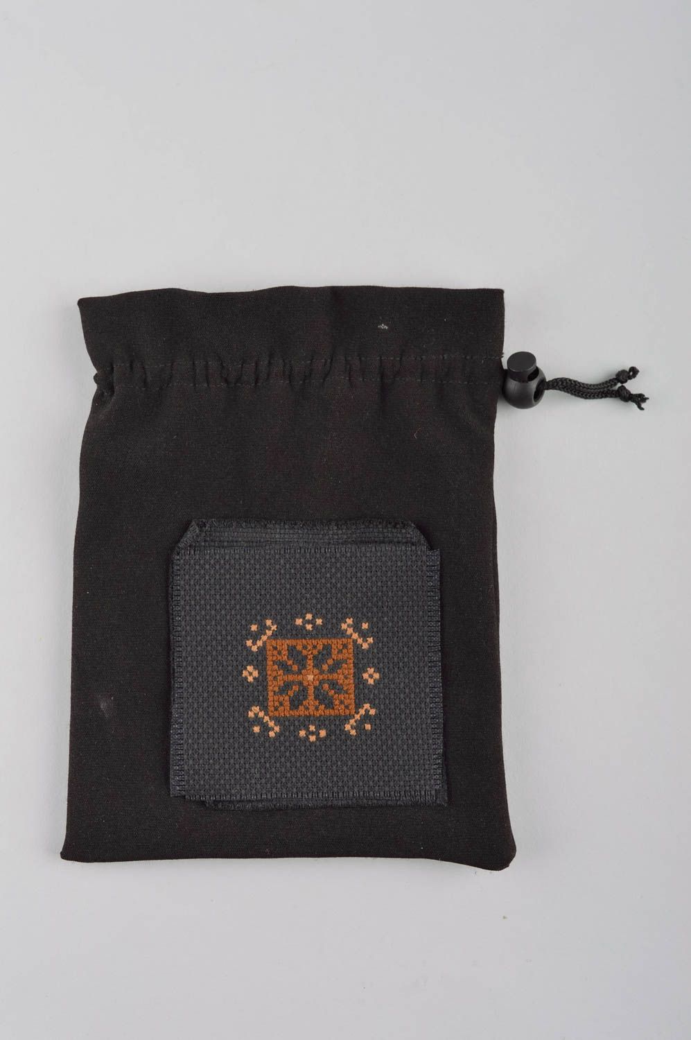 Женский кошелек мешочек для монет ручной работы с вышивкой кошелек из ткани фото 2