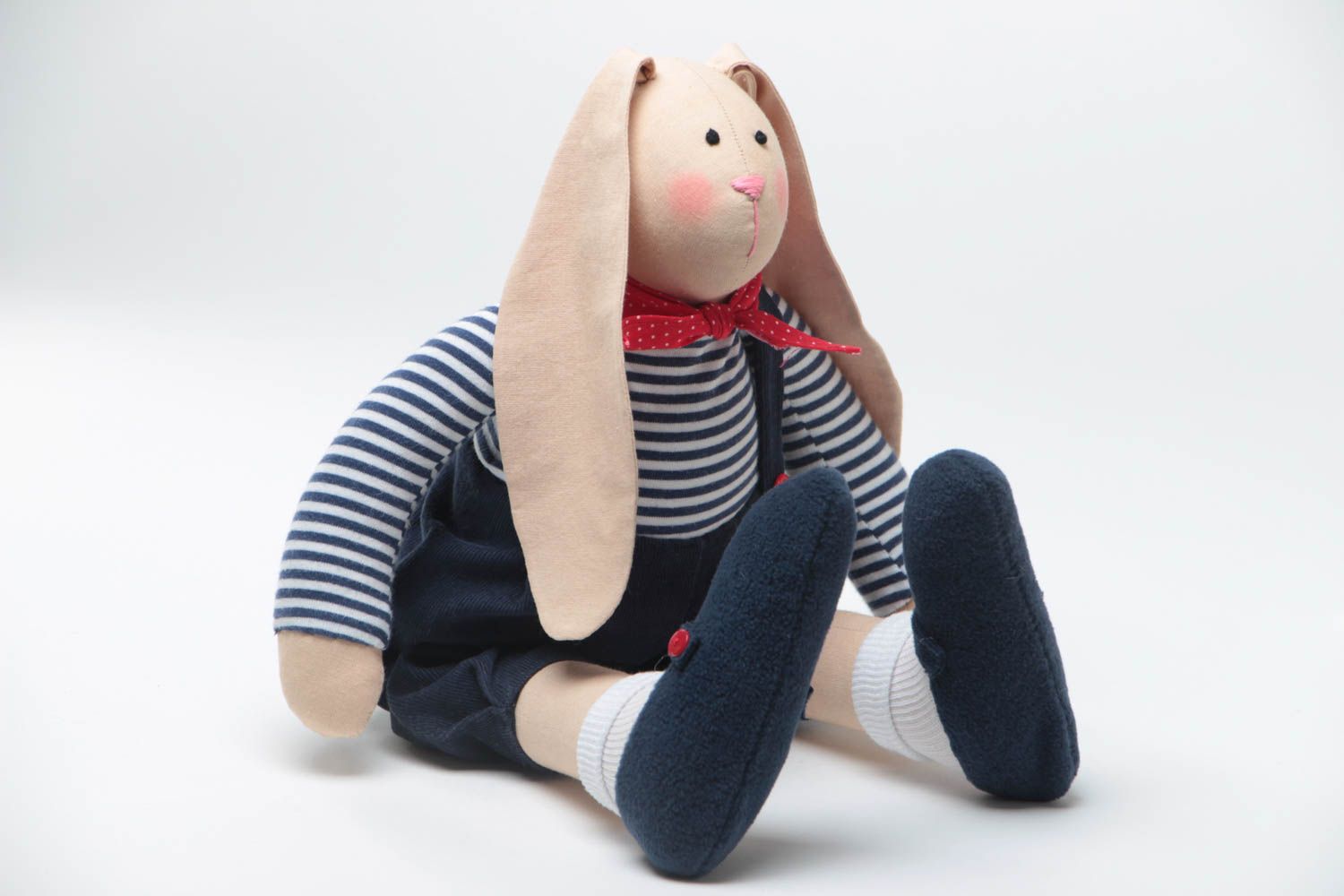 Muñeco de peluche original hecho a mano con forma de conejo bonito estiloso foto 2