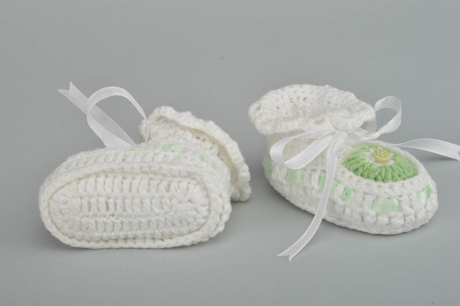Patucos para bebé hechos a mano tejidos accesorio para niños moda infantil foto 5