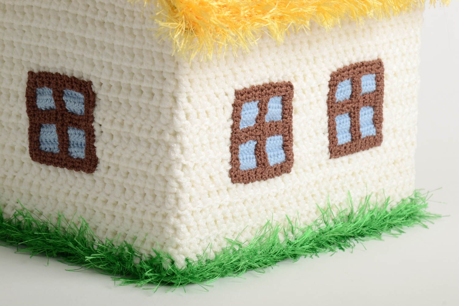 Handmade soft toy designer crocheted home interior decoration house statuette photo 5