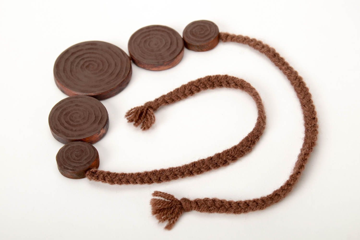Handmade accessory unusual pendanr wooden pendant gift for girls neck pendant photo 4