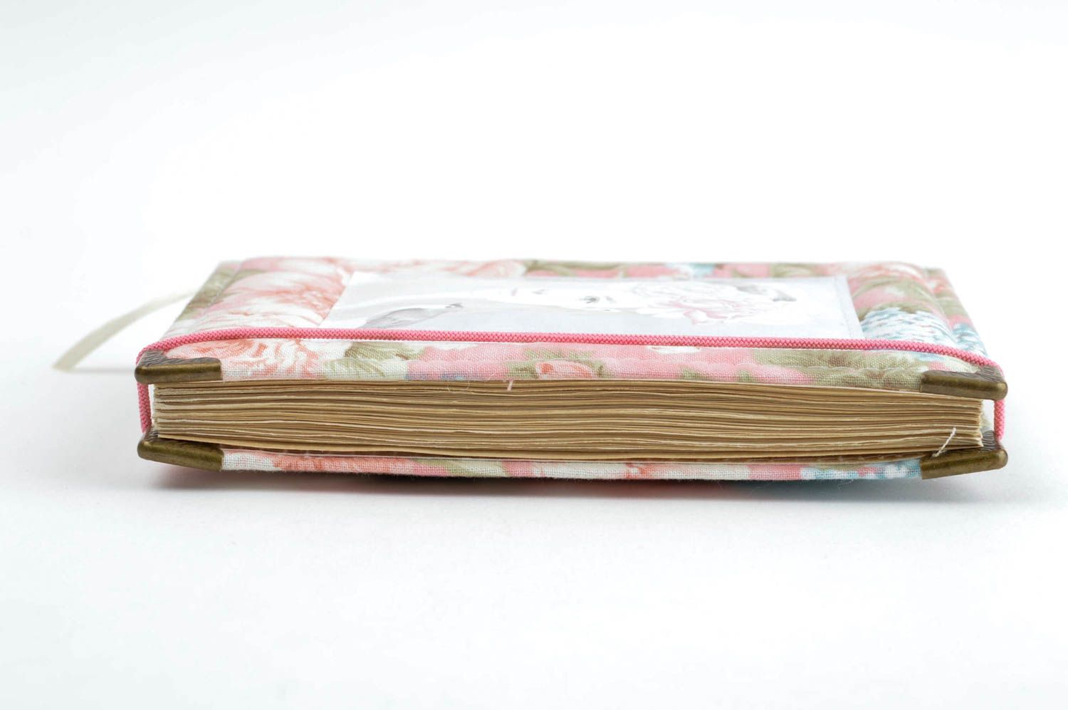 Notebook with textile cover handmade diary for girls unusual notebook photo 2
