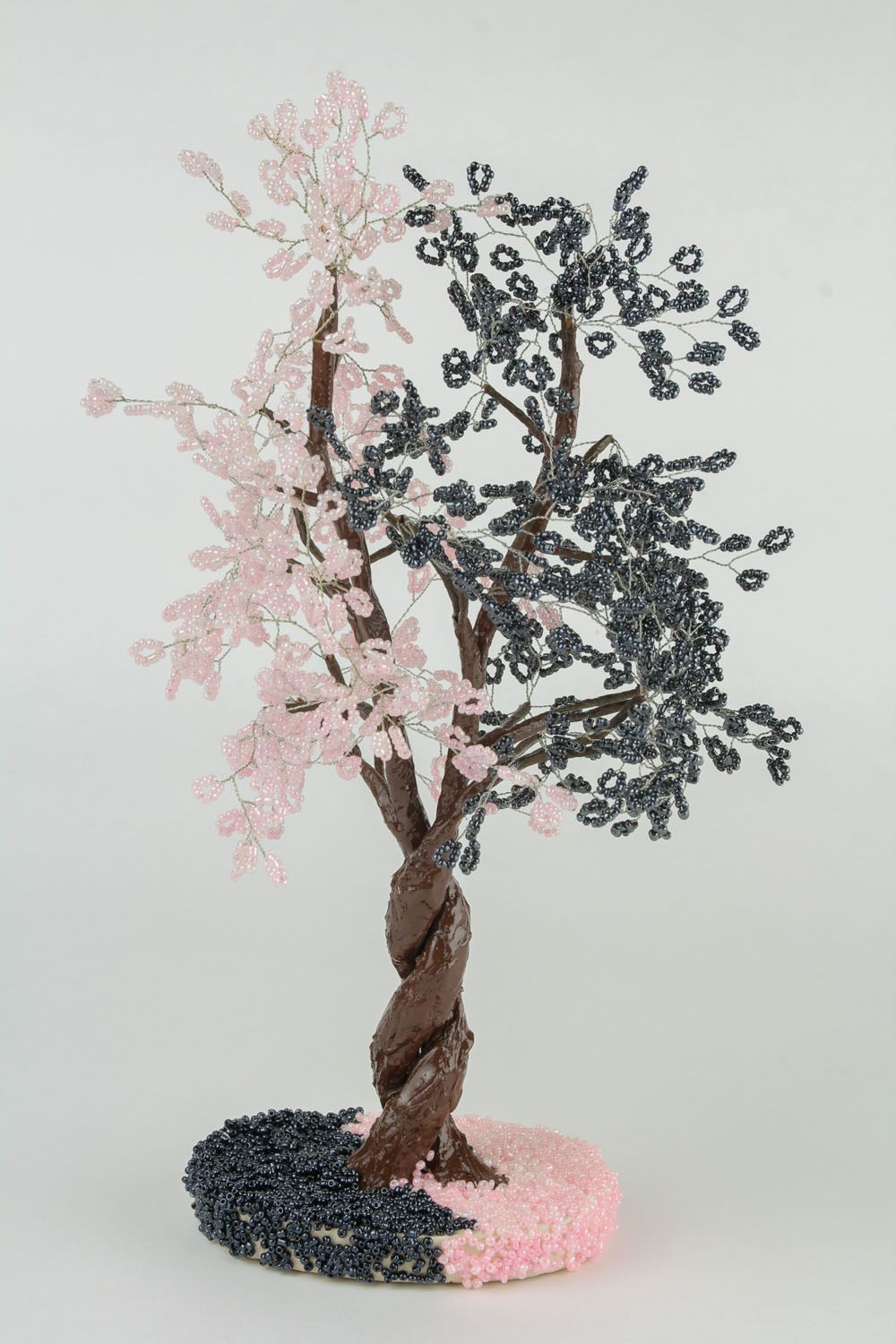 Árvore de miçangas feita à mão Ing-yang foto 3
