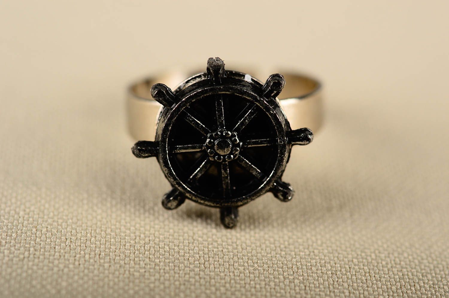 Handmade metal female ring jewelry in marine style designer accessory photo 3