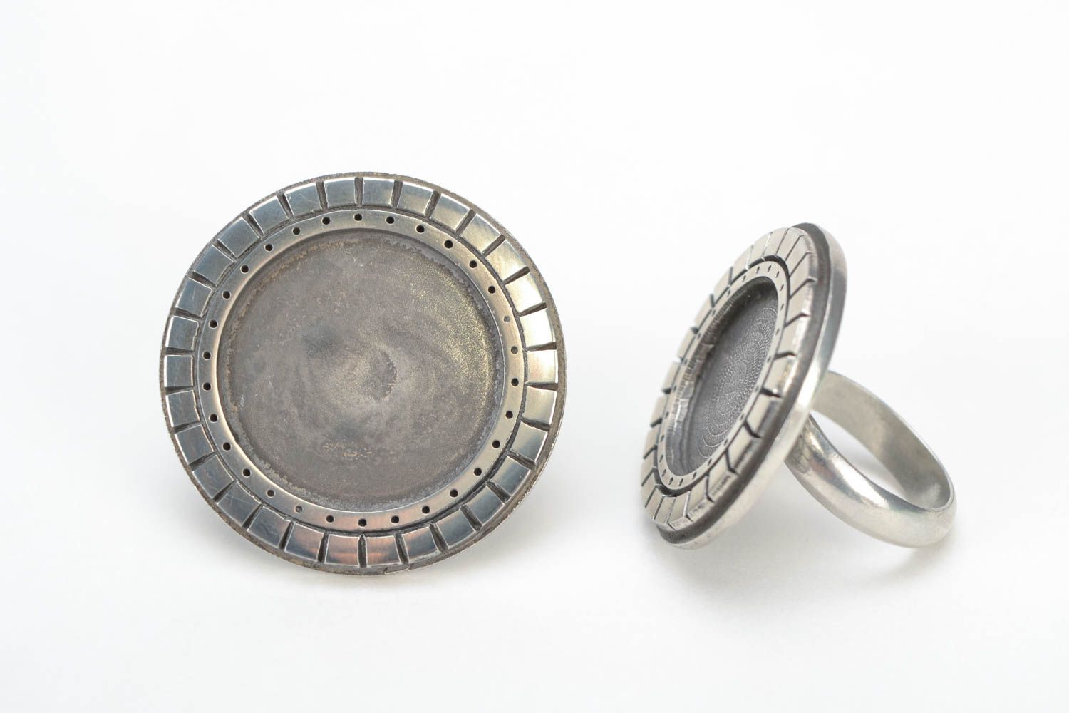 Fornitura para bisutería artesanal para crear anillos redondos 2 piezas foto 4