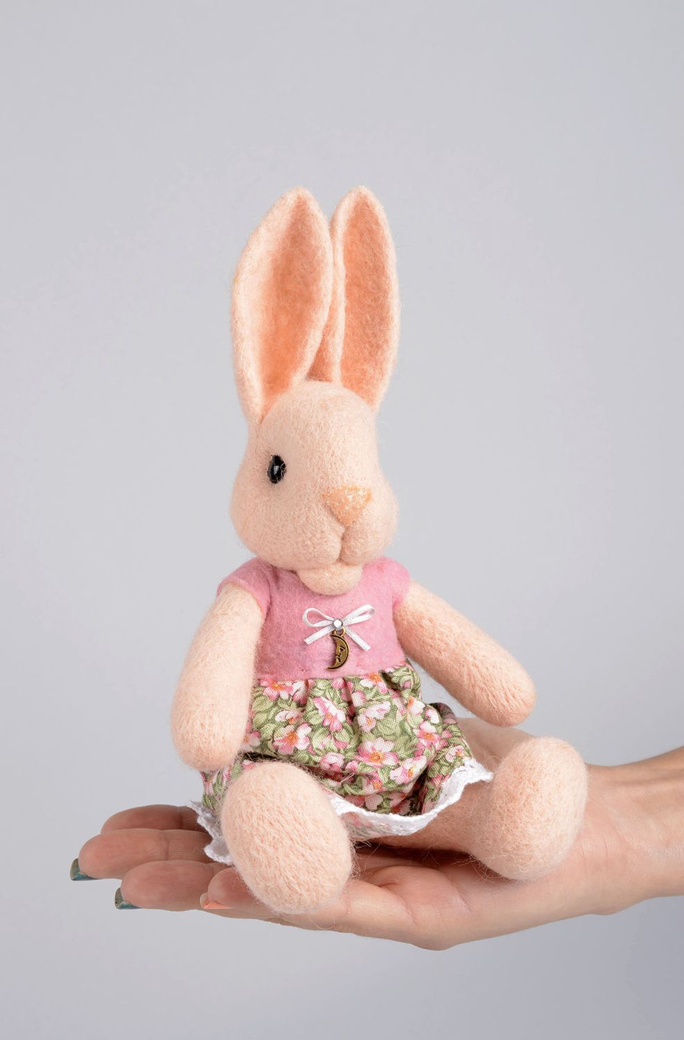 Kuscheltier Hase handmade Haus Dekor Geschenk für Kinder Plüschtier Hase foto 4