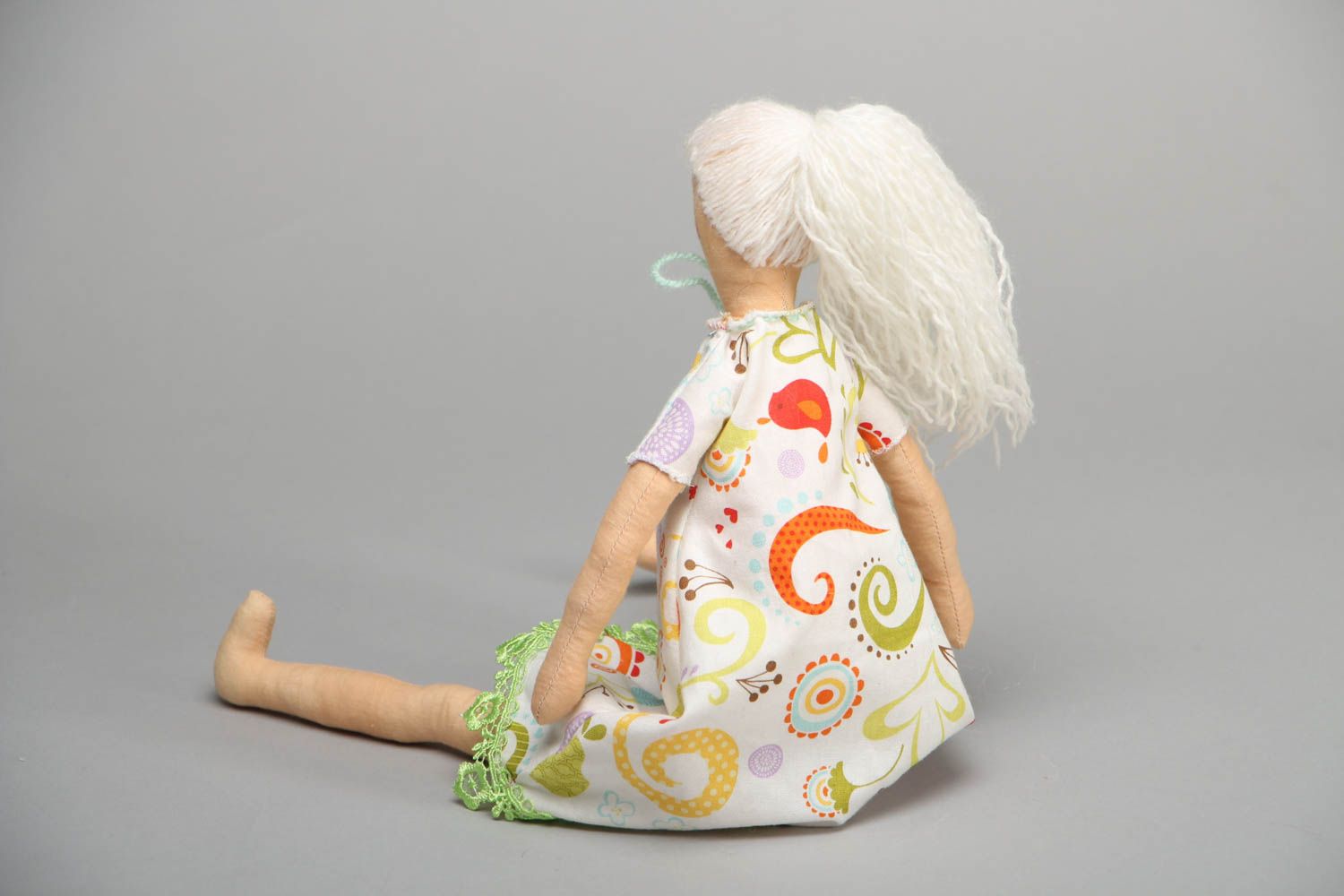Handmade coarse calico fabric doll Pregnant photo 3