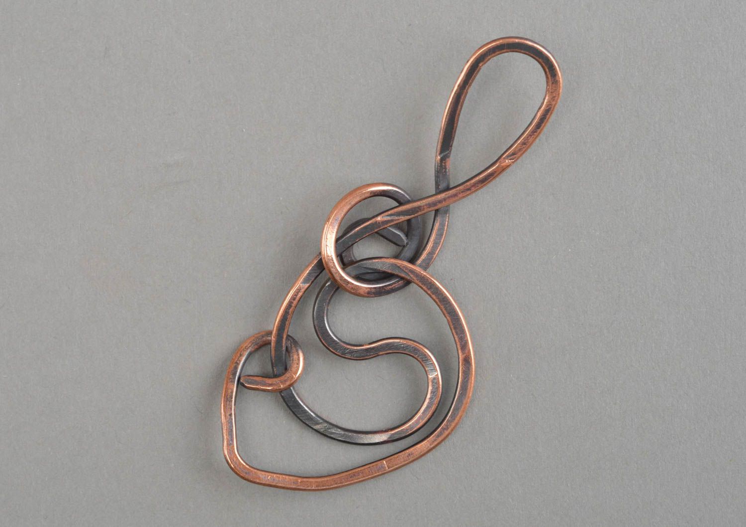 Handmade cute metal keychain unusual copper keychain beautiful accessory photo 4