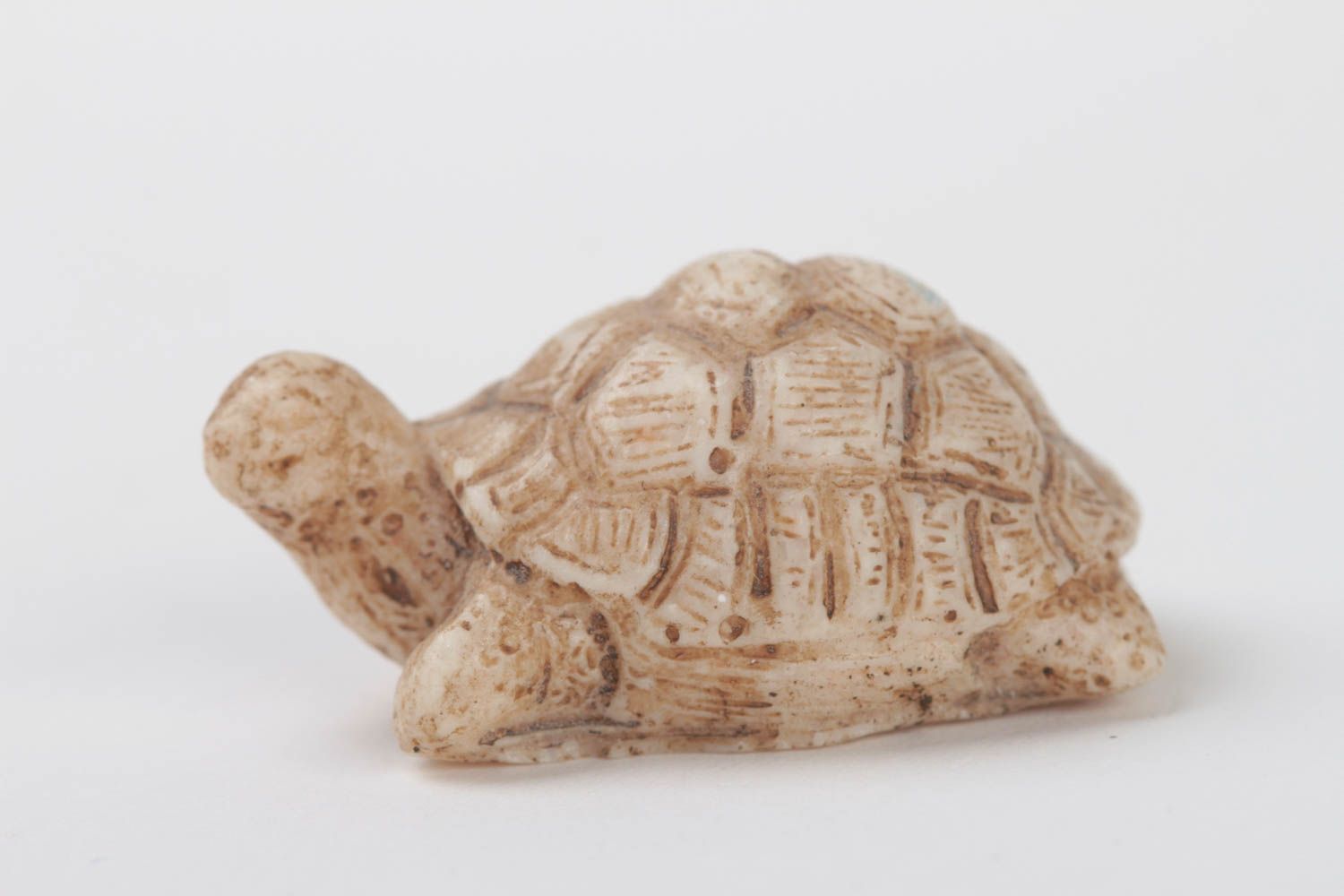 Статуэтка из полимерной смолы черепаха ручной работы красивая небольшая фото 2