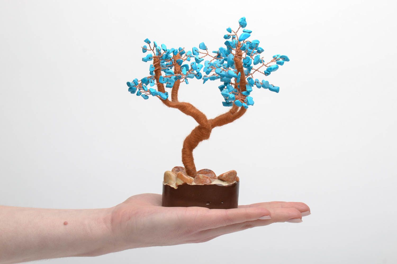 Decorative bonsai tree with natural stones photo 2
