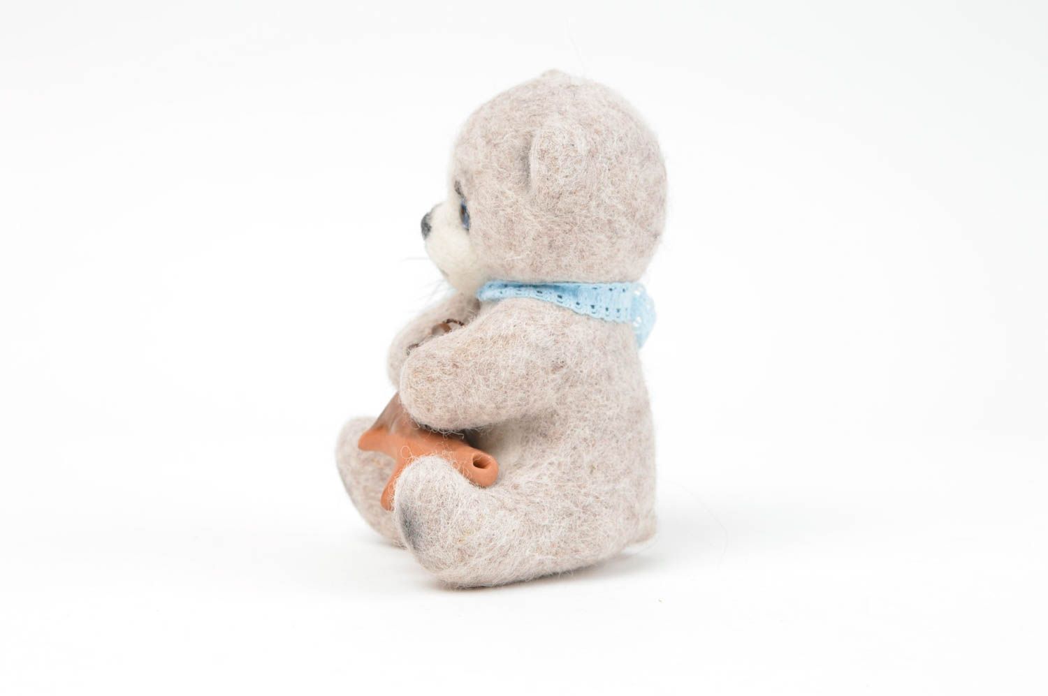 Kleinkinder Spielzeug Handarbeit Geschenk für Kinder Stoff Tier Bär Haus Deko foto 4