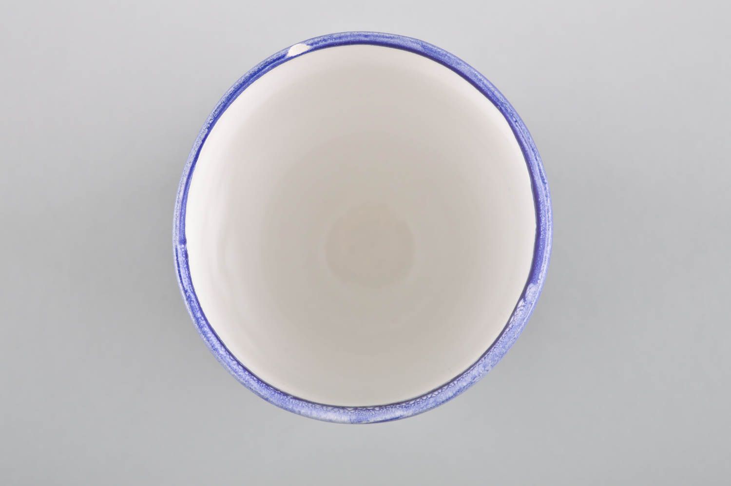 Чайная чашка хэнд мейд посуда для кухни синяя красивая глиняная чашка 250 мл фото 4