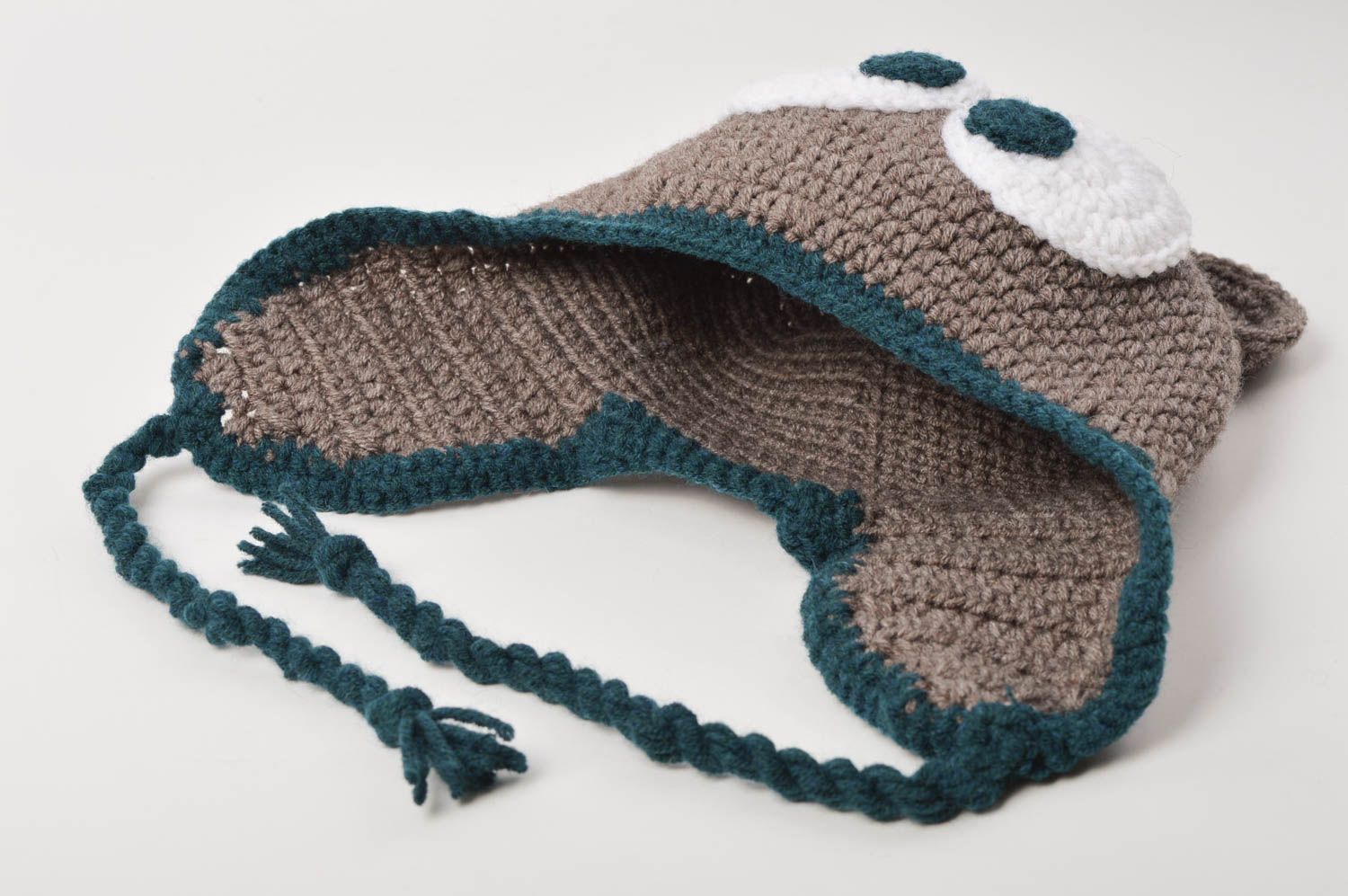 Bonnet tricot Chapeau fait main Vêtement enfant cadeau pour enfant Ourson photo 6