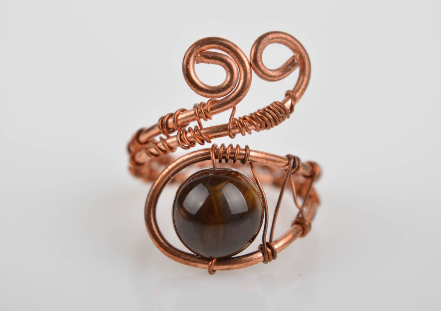 Handmade Kupfer Ring schöner zarter Damen Modeschmuck Accessoire für Frauen foto 4