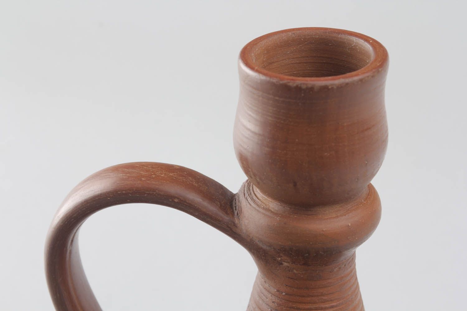 Castiçal de argila feito à mão suporte para vela de cerâmica decorativa artesanal foto 4
