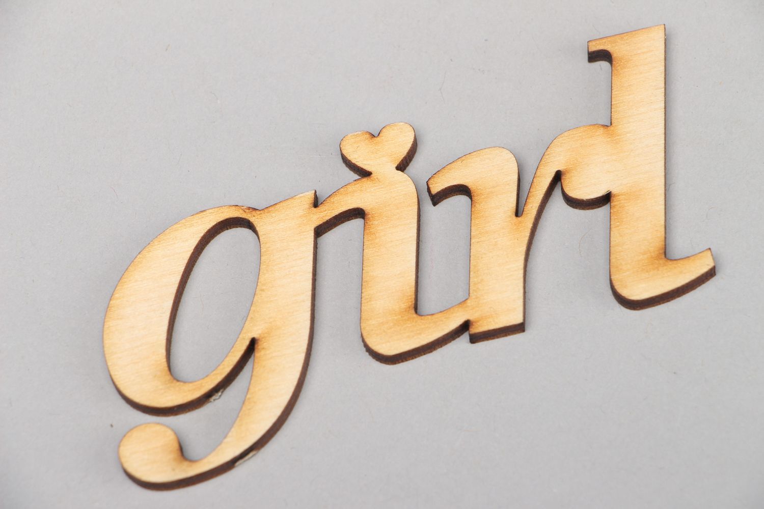 Plywood lettering Girl photo 1