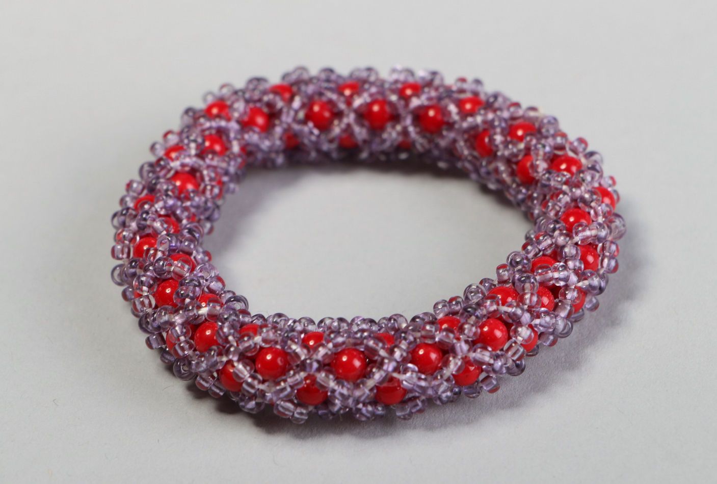 Beaded bracelet with coral photo 2