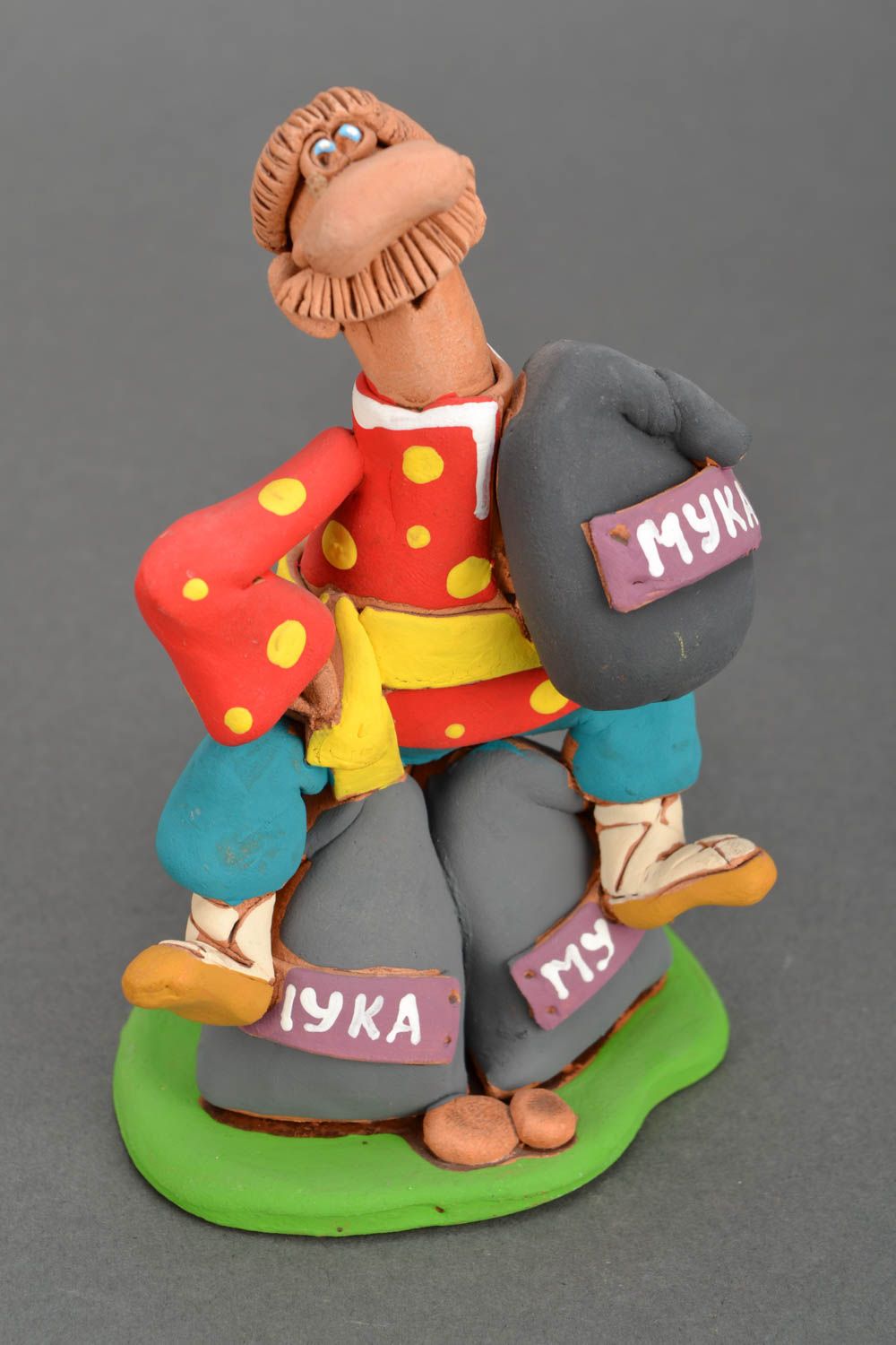 Ceramic figurine Cossack with Bags photo 1