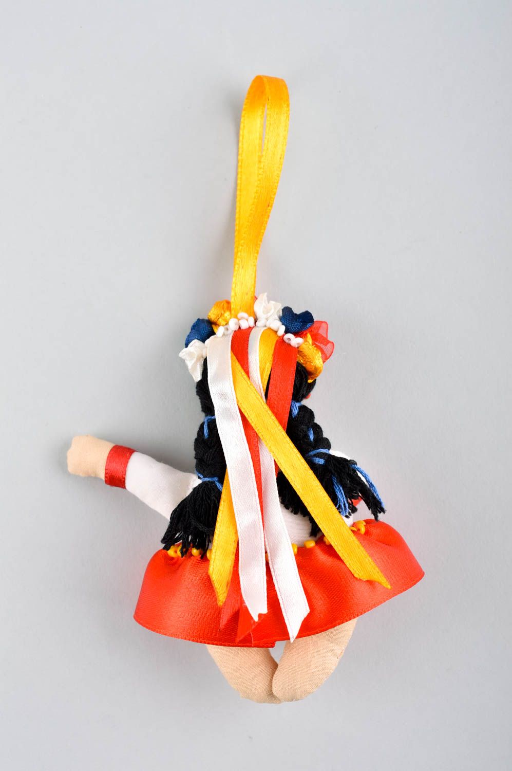 Новогодняя игрушка ручной работы новогодний декор елочная игрушка куколка фото 3